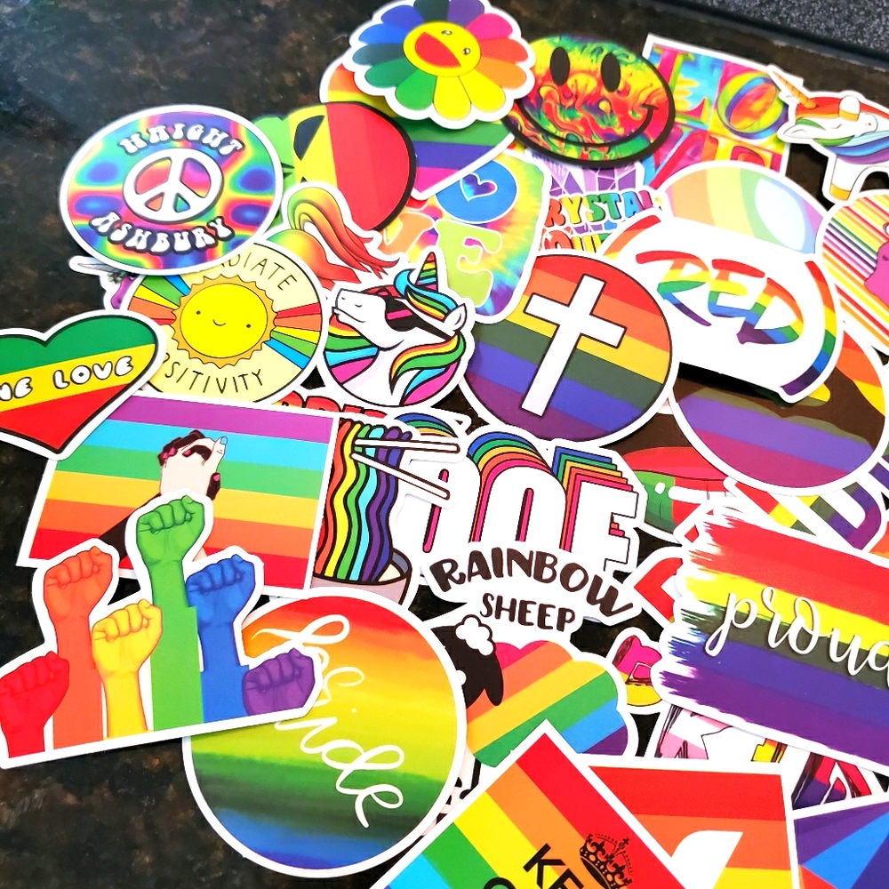 50 Pride stickers